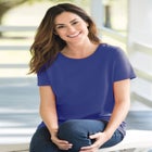 Perfect Short-Sleeve Crewneck Cotton Tee image number null