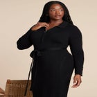Zipper & Tie Sweater Dress image number null
