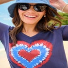 Cuffed Americana Print Tee image number 3