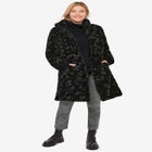 Funnel Neck Faux Fur Coat image number null