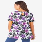 Plus Size Ultimate Cotton Crewneck Short Sleeve Swing Tee image number null