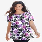 Plus Size Ultimate Cotton Crewneck Short Sleeve Swing Tee image number null