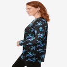 Perfect Printed Long-Sleeve Crewneck Tunic image number null