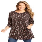 Perfect Printed Long-Sleeve Crewneck Tunic image number 0