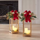 Pre-Lit Regal 24"H Gold Lanterns image number null