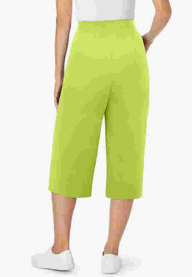 Elastic-Waist Knit Capri Pant image number 1