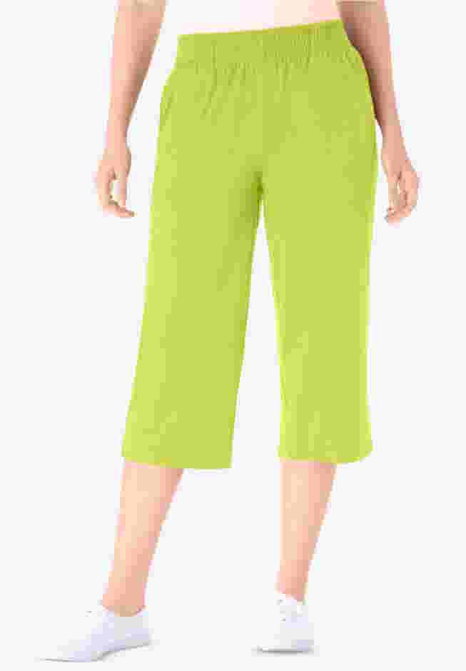 Elastic-Waist Knit Capri Pant image number 0
