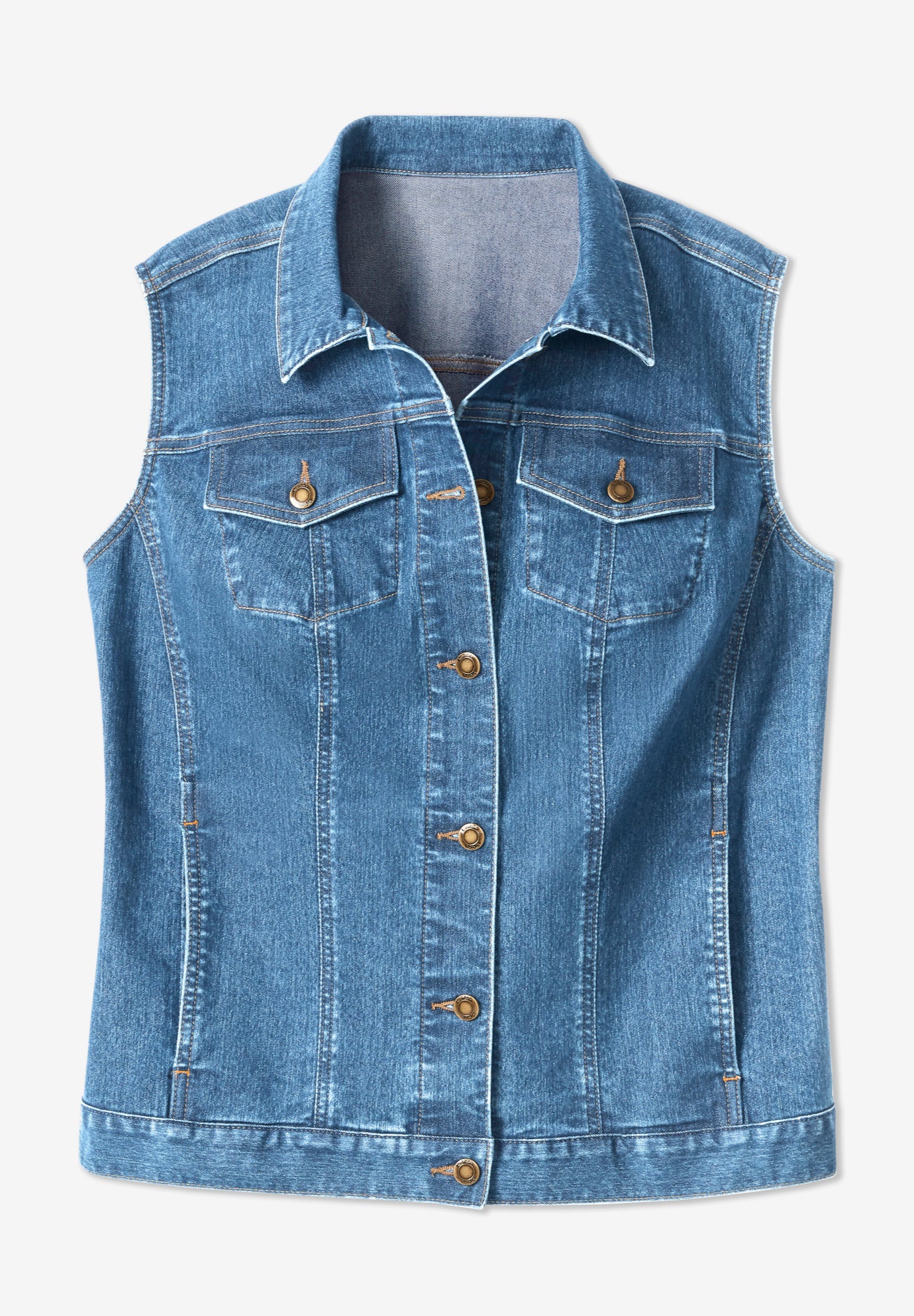 Stretch Denim Vest image number 2