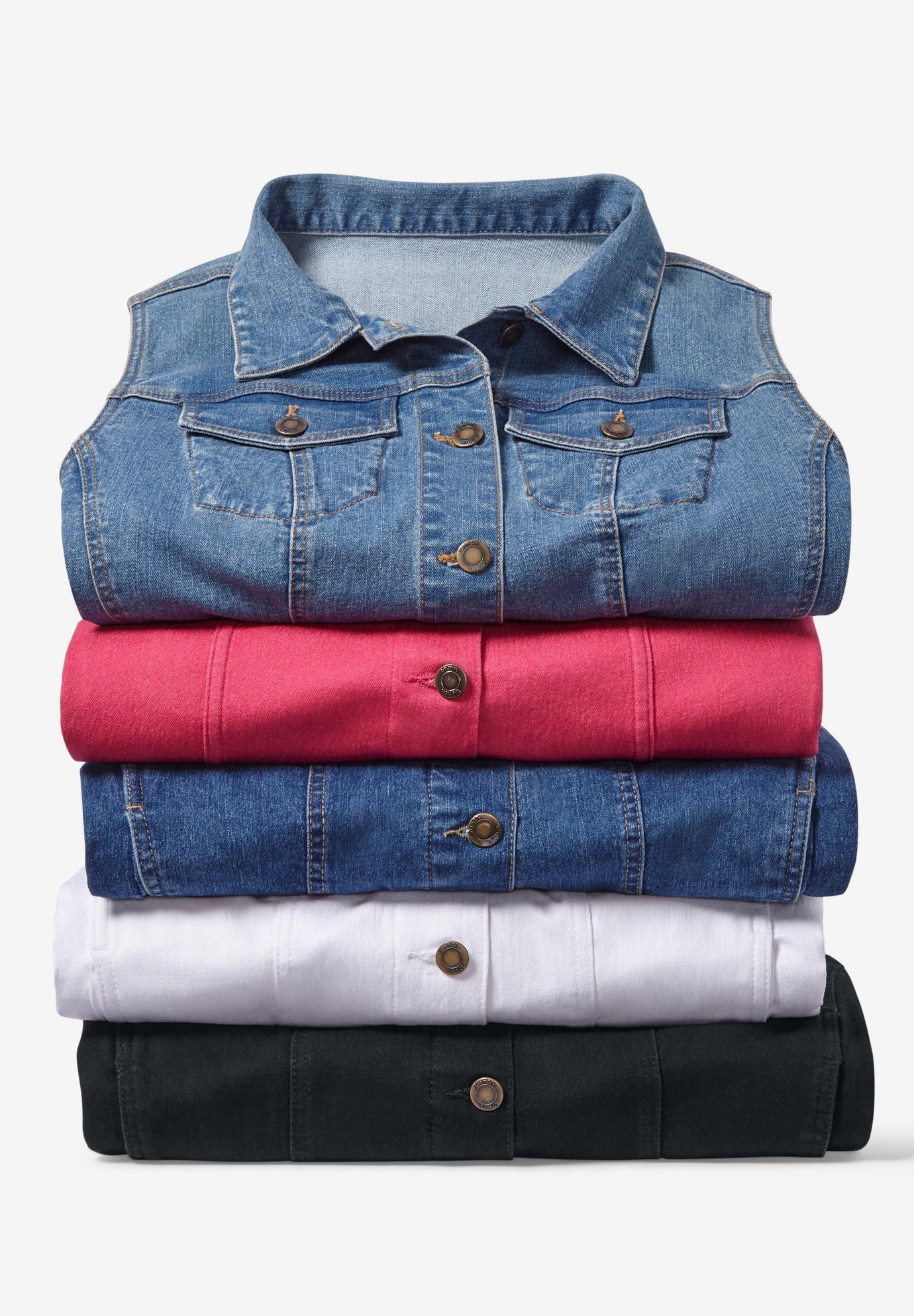 Stretch Denim Vest image number 3