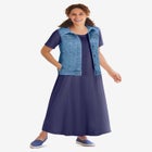 Stretch Denim Vest image number null