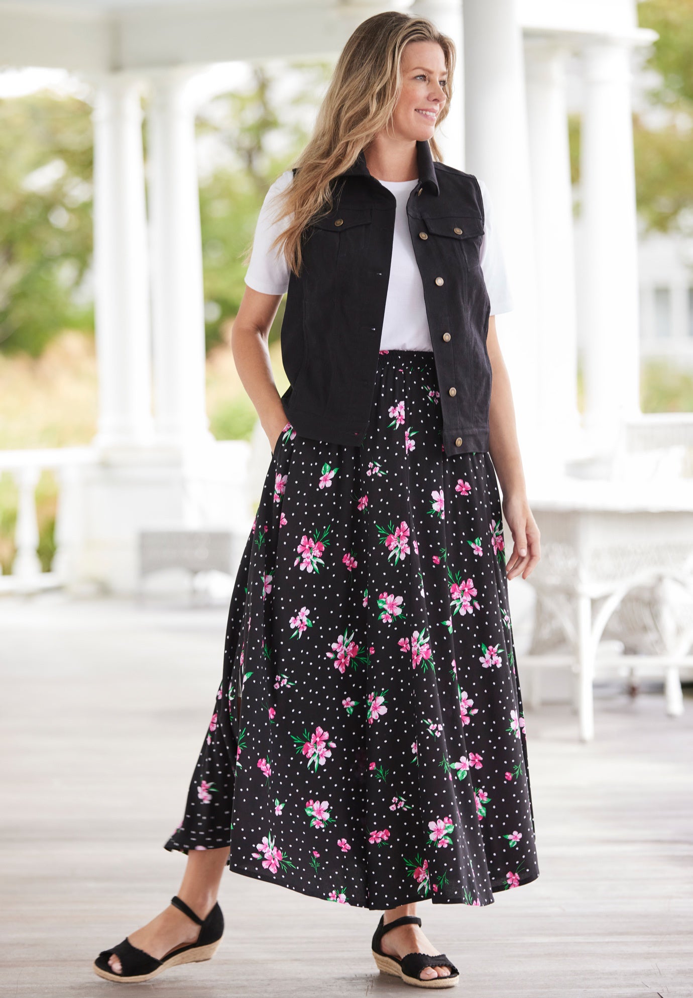 Stretch Denim Vest image number 5