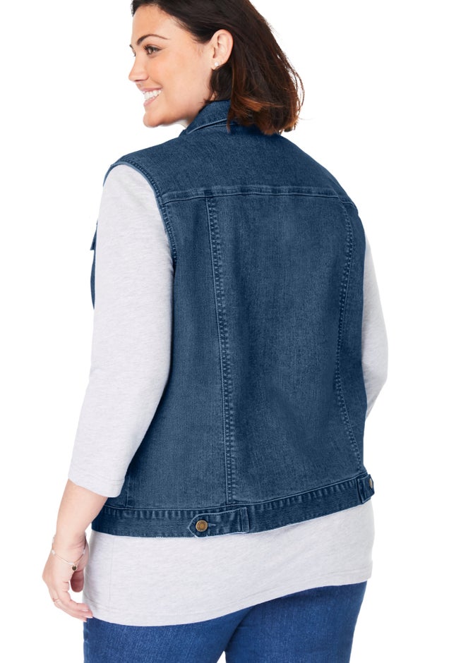 Stretch Denim Vest image number 1