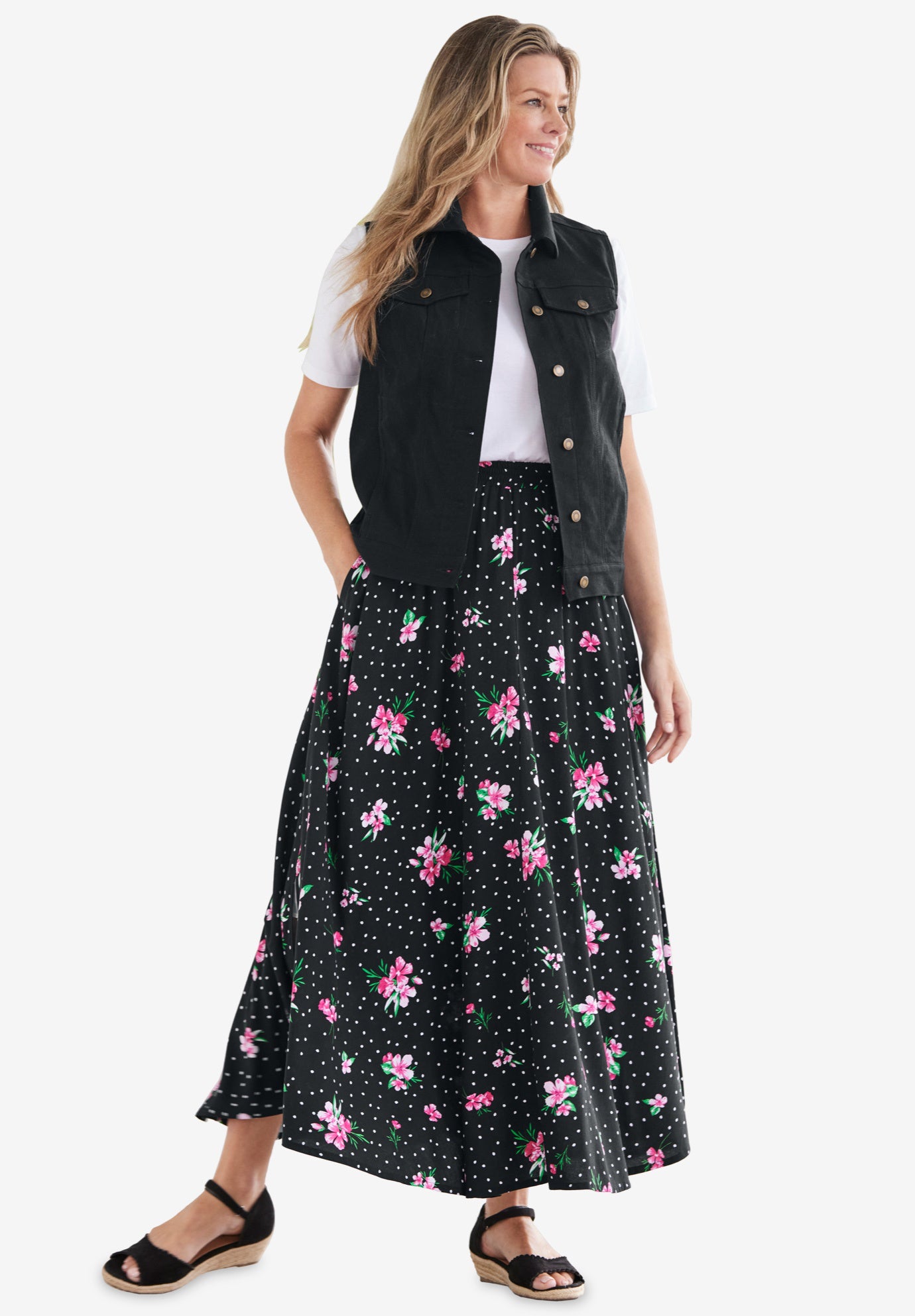 Stretch Denim Vest image number 0