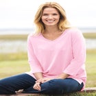 Perfect Three-Quarter Sleeve V-Neck Tunic image number null