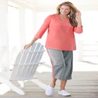 Perfect Three-Quarter Sleeve V-Neck Tunic image number null