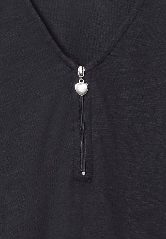 Three-Quarter Sleeve Zipper Tunic image number 2