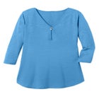 Three-Quarter Sleeve Zipper Tunic image number null
