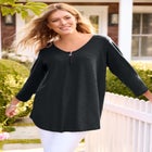 Three-Quarter Sleeve Zipper Tunic image number null