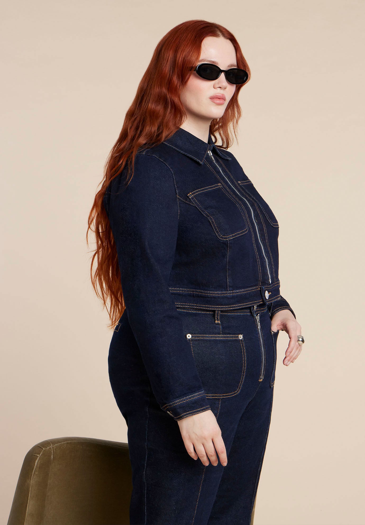 Zip Front Denim Jacket image number 1