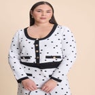 Cropped Intarsia Knit Jacket image number null