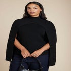 Cape Mockneck Sweater image number null