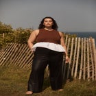 Sleeveless Peplum Sweater image number null