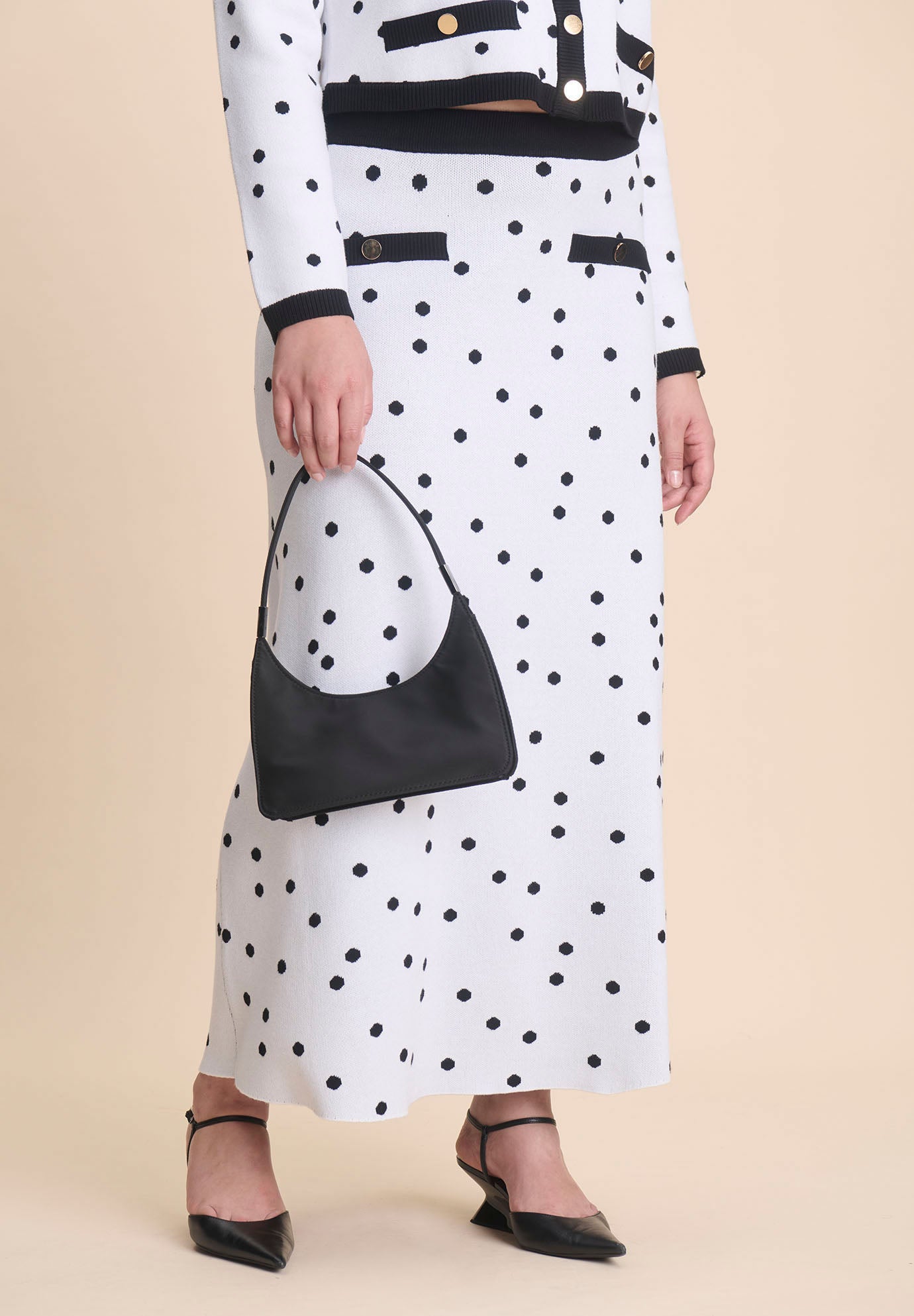 Intarsia Trumpet Sweater Skirt image number 2