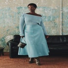 Faux Leather Midi Skirt image number 0
