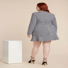 Rhinestone Button Tweed Mini Dress image number null