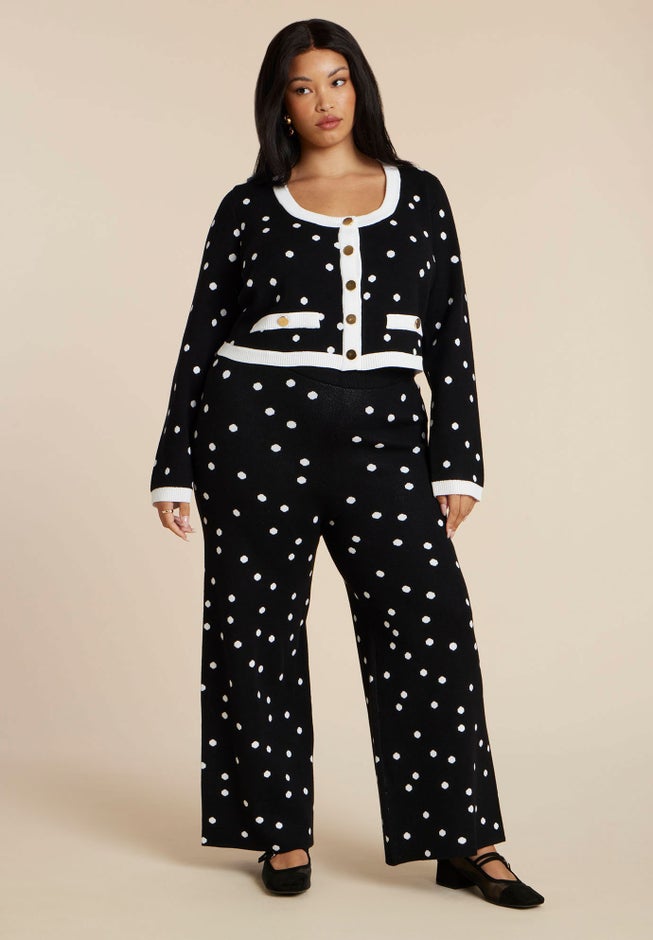 Polka Dot Intarsia Pant image number 3