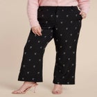 Embroidered Bow Bootcut Trouser image number null