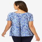 Stretch Cotton Trapeze Tee image number null