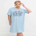 Cotton Spanex Jersey V-Neck Short Sleeve Sleepshirt image number null