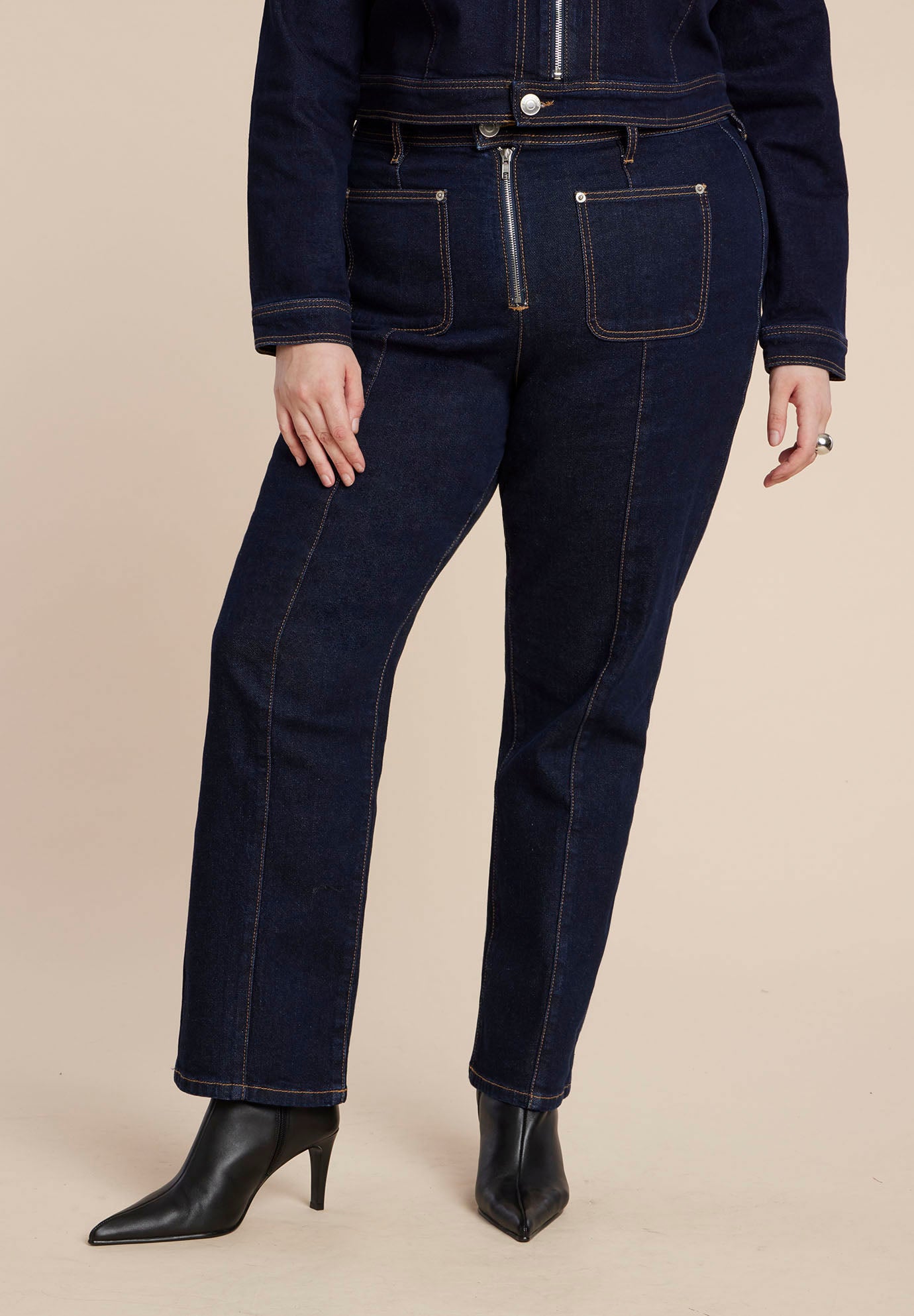 Zip Front Bootcut Jean image number 1