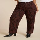 Snake Print Relaxed Leg Jean image number 3