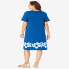 Perfect Short-Sleeve V-Neck Tee Dress image number null