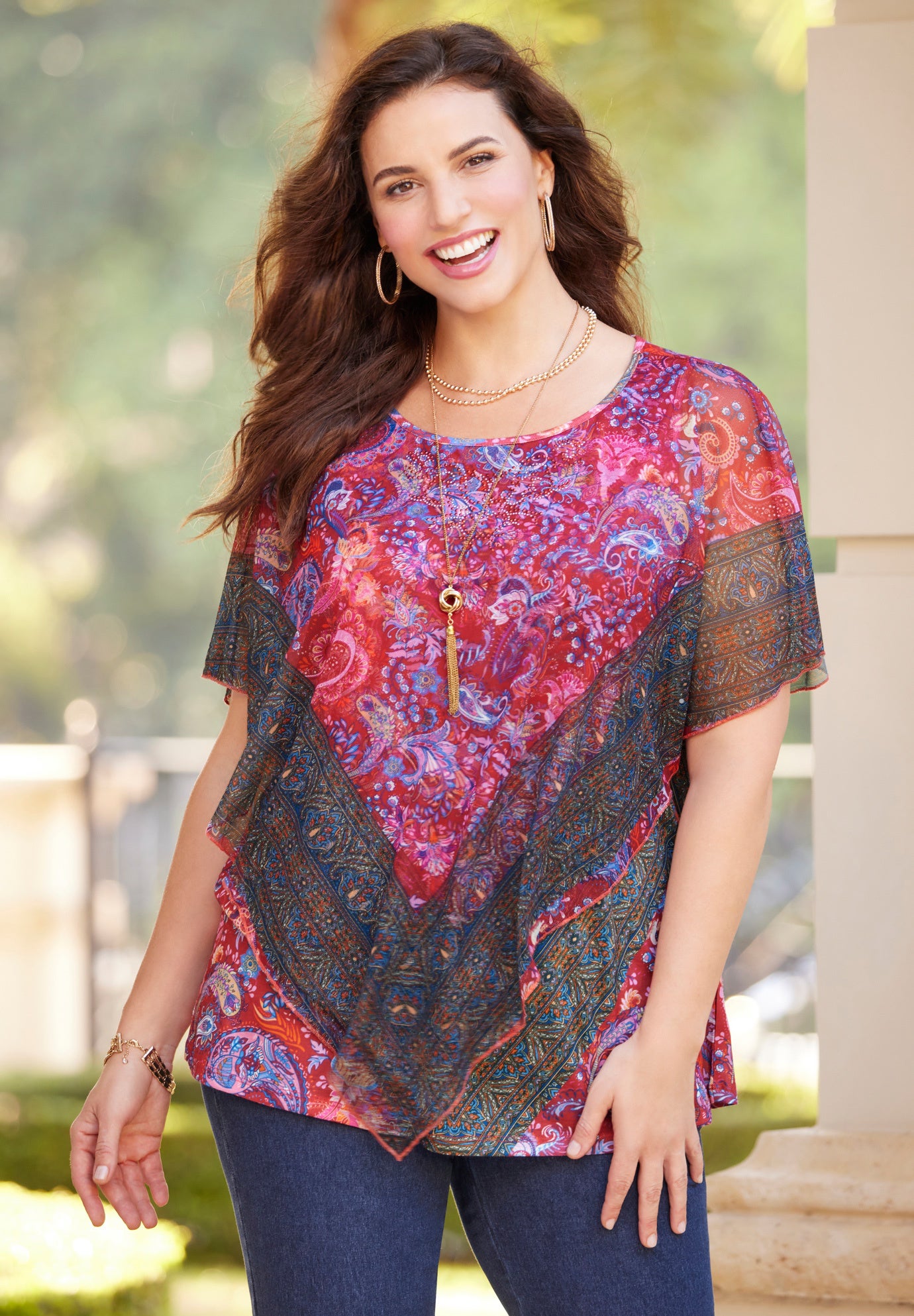 Poncho Duet Blouse image number 0