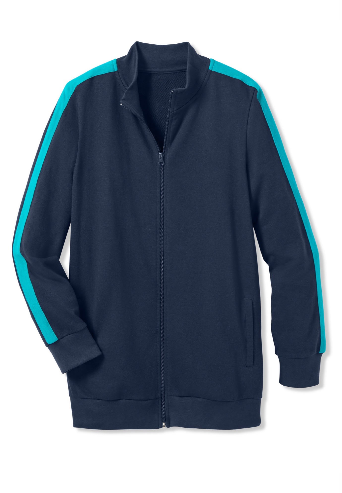 Side Stripe French Terry Zip Jacket image number 2