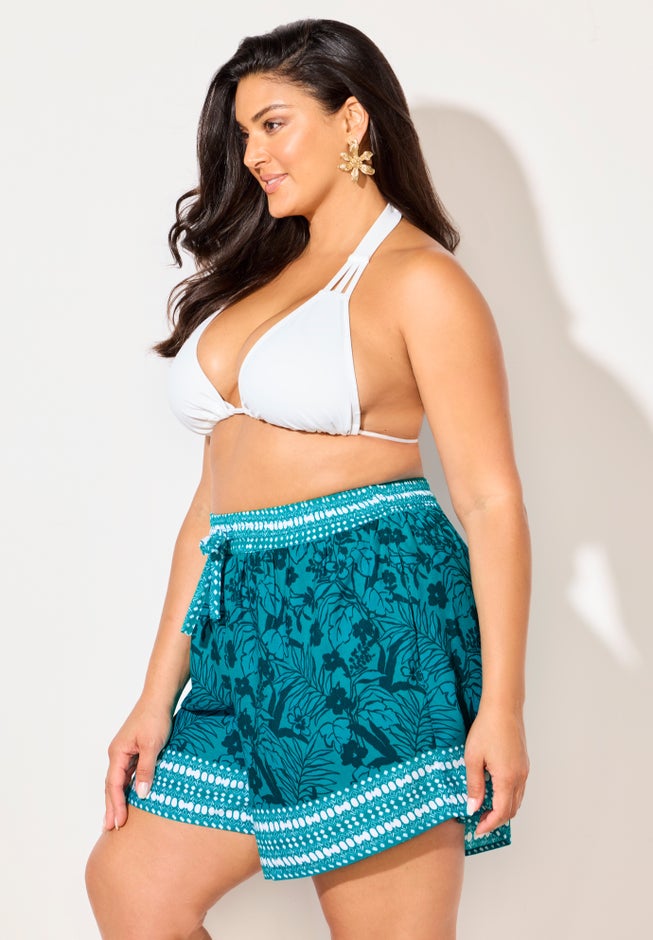 Tie-Front Cover Up Shorts image number 2