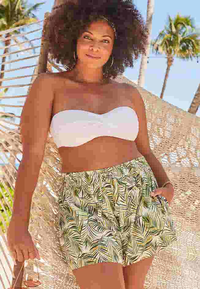 Emma Tie-Front Beach Shorts image number 5