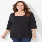 Ultra-Soft Square-Neck Tee image number null