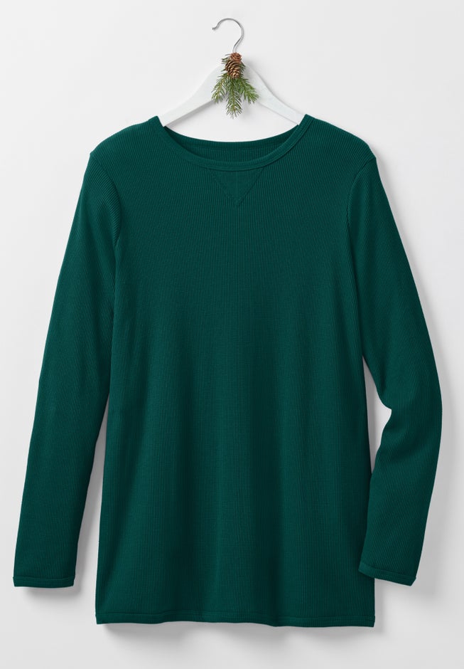 Ultra Soft Waffle Thermal Sweatshirt image number 2