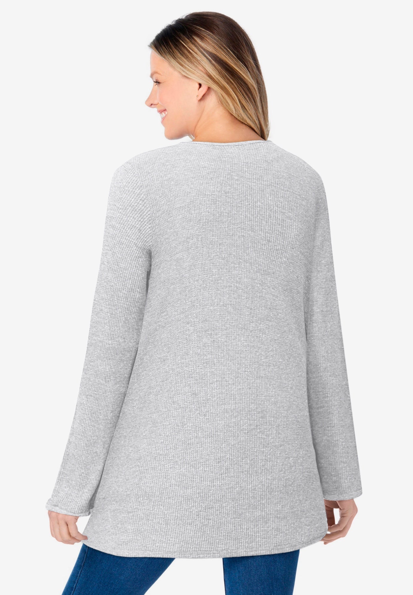 Ultra Soft Waffle Thermal Sweatshirt image number 2