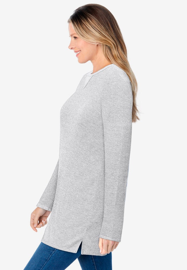 Ultra Soft Waffle Thermal Sweatshirt image number 3