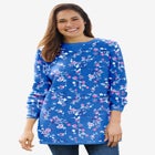 Long-Sleeve Crewneck Soft Waffle Knit Thermal Shirt image number null