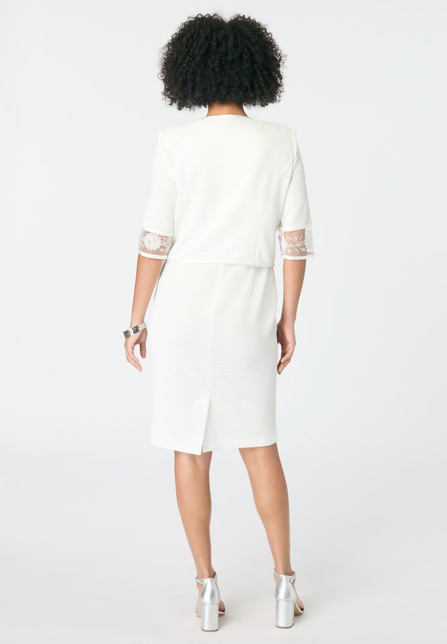 Embellished Jacket And Dress Set image number 1