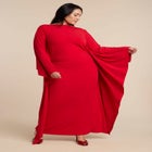 Maxi Dress With Cape Sleeves image number 1