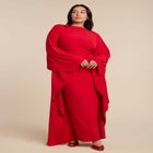 Maxi Dress With Cape Sleeves image number 4