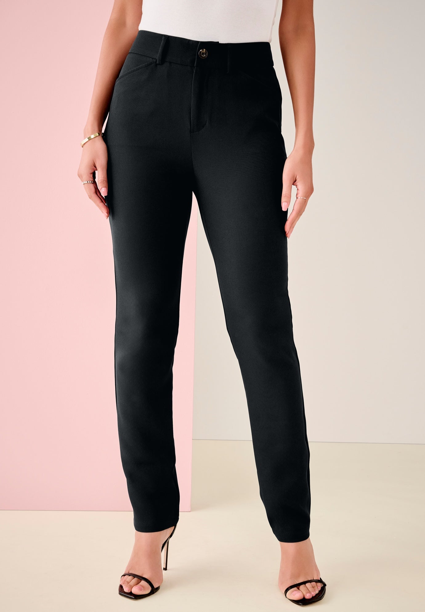 Bi-Stretch Straight Leg Pants image number 0