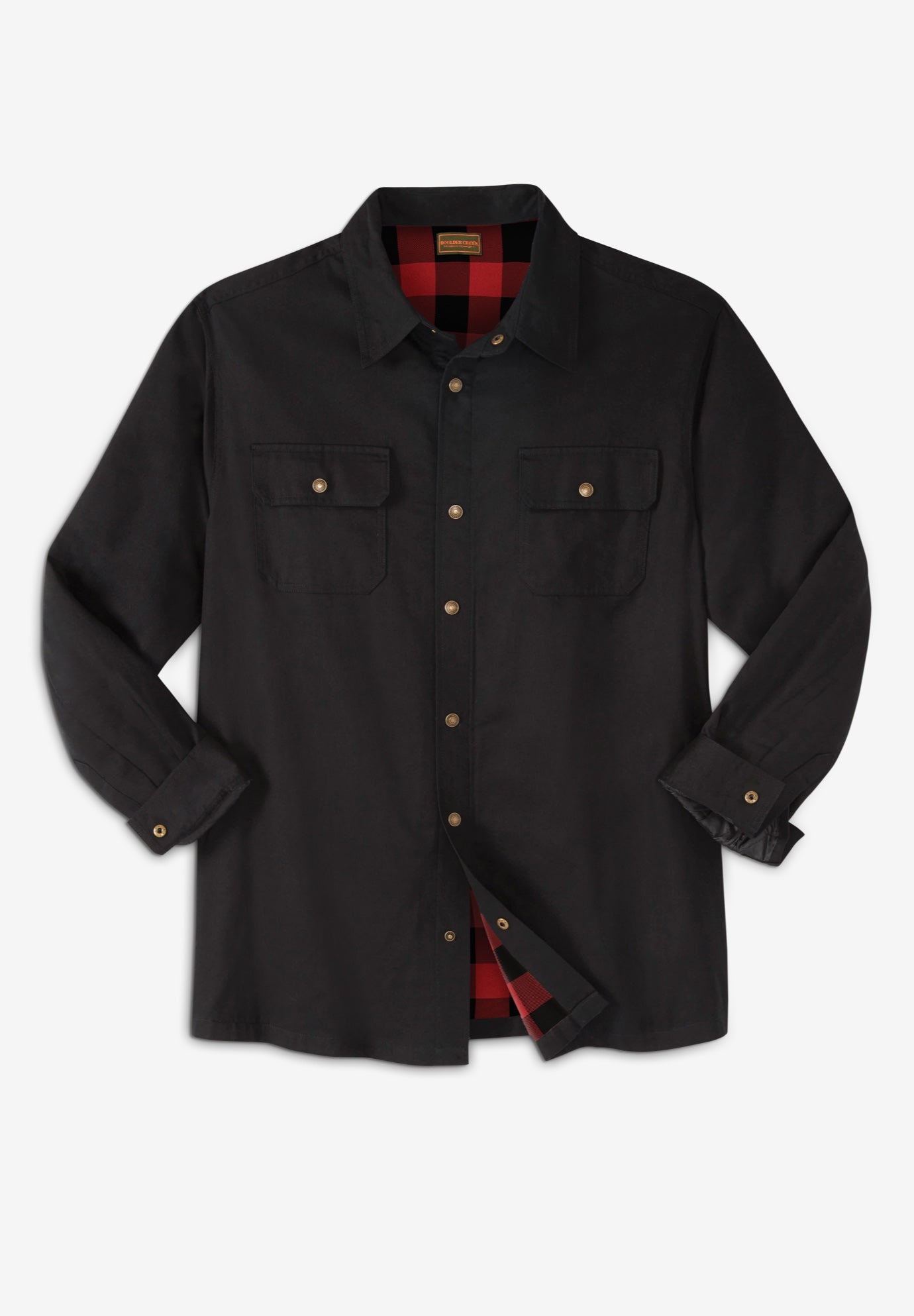Flannel-Lined Twill Shirt Jacket image number 0
